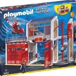 Playmobil Playmobil<9462 - Caserne De Pompiers Et Helicoptere City Action