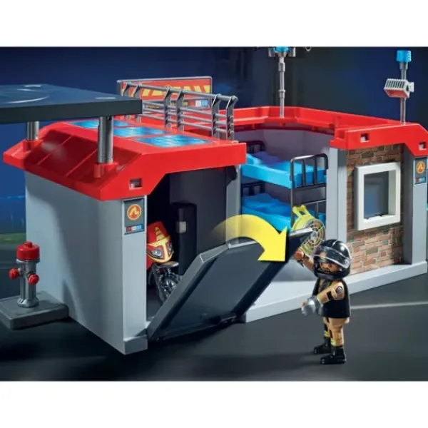 Playmobil Playmobil<71193 - City Action - Caserne De Pompiers Transportable