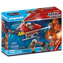 Playmobil Playmobil<71195 - City Action – Helicoptere Bombardier Des Pompiers