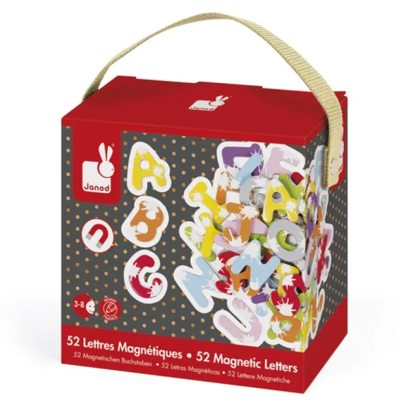 Janod Tableaux, Ardoises<52 Lettres Magnetiques En Bois Splash