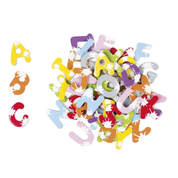Janod Tableaux, Ardoises<52 Lettres Magnetiques En Bois Splash