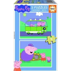 Educa Puzzles Bois<2 Puzzles En Bois De 9 Pieces Peppa Pig