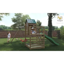 Fungoo Aires De Jeux<Aire De Jeux A Double Plateforme Avec Balancoire Double - Jarcas