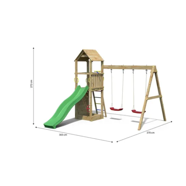 Fungoo Aires De Jeux<Aire De Jeux Flappi Avec Balancoire Double