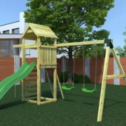 Fungoo Aires De Jeux<Aire De Jeux Gaia Avec Toboggan Et Balancoires