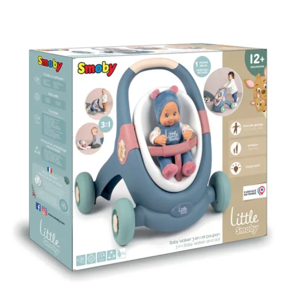 Smoby Activités D'éveil<Baby Walker 3 En 1 + Poupon