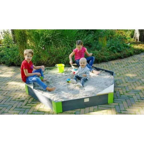 Exit Toys Bacs À Sable<Bac A Sable En Bois Hexagonal Aksent 200 X 170 Cm