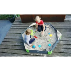 Exit Toys Bacs À Sable<Bac A Sable En Bois Hexagonal Aksent 160 X 140 Cm