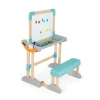 Smoby Tableaux, Ardoises<Bureau Modulo Space - 2 En 1 Pupitre En Bois A Tableau - Ardoise Double Face - Magnetique/Craie - 60 Accessoires