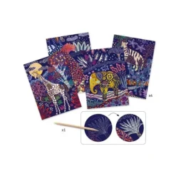 Djeco Découpage, Collage, Pliage<Cartes A Gratter Nature Luxuriante