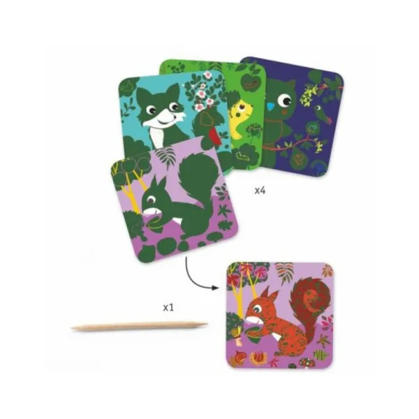 Djeco Découpage, Collage, Pliage<Cartes A Gratter Petites Betes