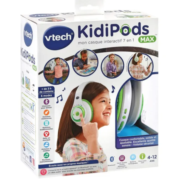 VTech Enceintes Bluetooth Et Casques Audio<Casque Audio Et Interactif 7 En 1 - Kidipods Max