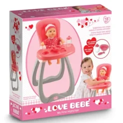 LOVE BEBE Accessoires Poupons<Chaise Haute De Poupon 55 Cm