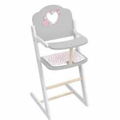 LOVE BEBE Accessoires Poupons<Chaise Haute Poupon En Bois 60 Cm