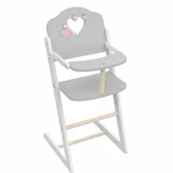 LOVE BEBE Accessoires Poupons<Chaise Haute Poupon En Bois 60 Cm