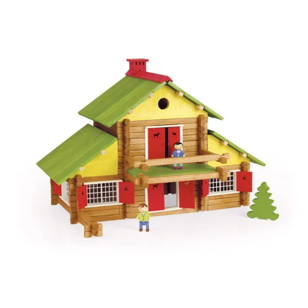 Jeujura Planchettes Et Construction En Bois<Chalet En Bois 240 Pieces Avec 3 Personnages