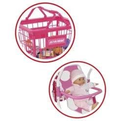 LOVE BEBE Poupons<Chariot De Course Avec Siege Bebe