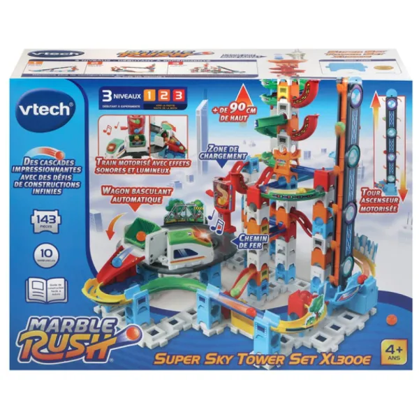 VTech Constructions Magnétiques, Billes<Circuit A Billes Electronique Marble Rush - Super Sky Tower Set Xl300E