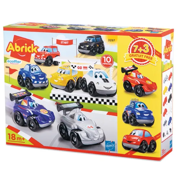 Abrick 1Er Age<Coffret 10 Vehicules Fast Car