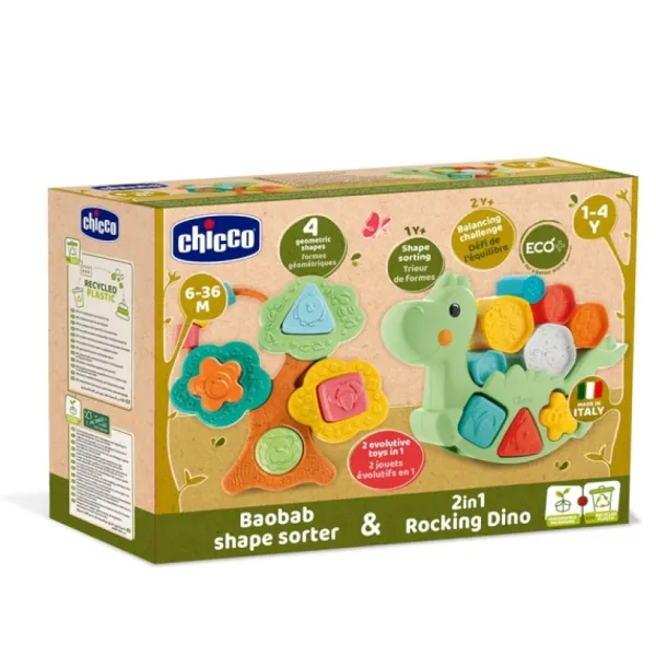 Chicco Jouets À Emboîter, À Empiler<Coffret Eveil Eco - Trieurs De Formes Et Jouets A Empiler