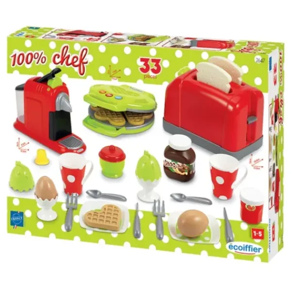 Ecoiffier Cuisine Et Dinette<Coffret Grille-Pain Machine A Cafe Et Gaufrier