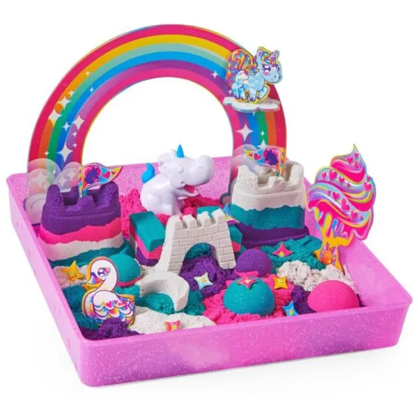 Spin Master Mosaïque, Sable Et Paillettes<Coffret Le Royaume Magique Des Licornes - Kinetic Sand - Sable Magique A Modeler