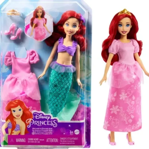 Mattel Poupées<Coffret Poupee Ariel 2 En 1 - Disney Princesses