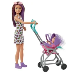 Mattel Barbie Et Poupées Mannequin<Coffret Poupee Barbie Skipper Baby-Sitter Poussette