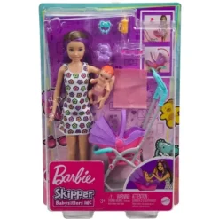 Mattel Barbie Et Poupées Mannequin<Coffret Poupee Barbie Skipper Baby-Sitter Poussette