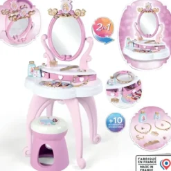 Smoby Faire Comme Les Grands<Coiffeuse Sur Pieds 2 En 1 Disney Princess