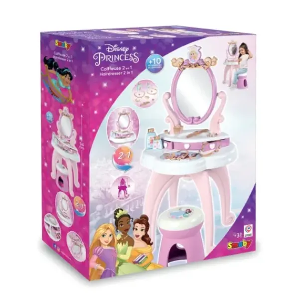 Smoby Faire Comme Les Grands<Coiffeuse Sur Pieds 2 En 1 Disney Princess