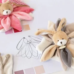 Doudou Et Compagnie Doudous<Doudou Collector Lapin Taupe 28 Cm