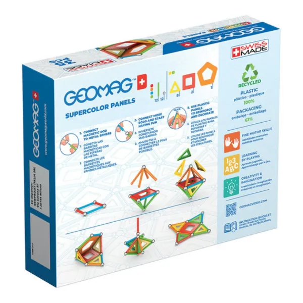 Geomag Constructions Magnétiques, Billes< Panels Supercolors - Ecofriendly 35 Pieces