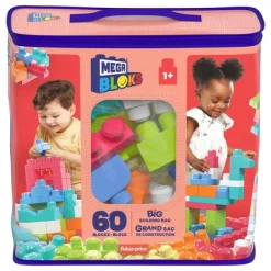 Mega Bloks 1Er Age<Grand Sac De Construction 60 Briques - Rose