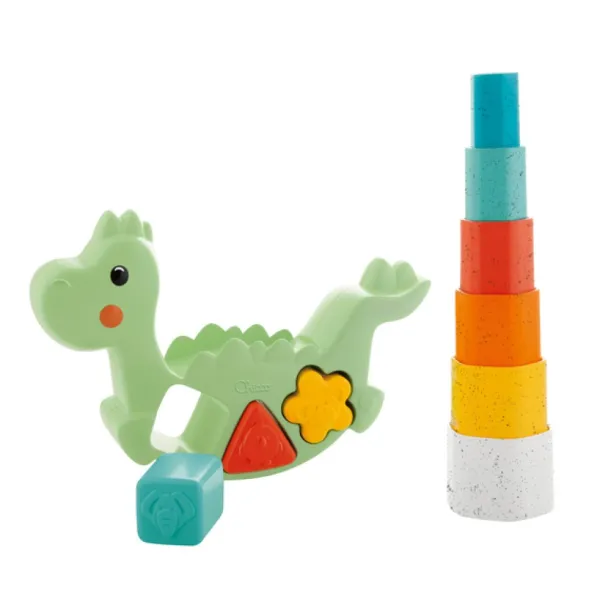 Chicco Jouets À Emboîter, À Empiler<Jeu D'éveil - Lino Le Dino 3 En 1 - Ecologique