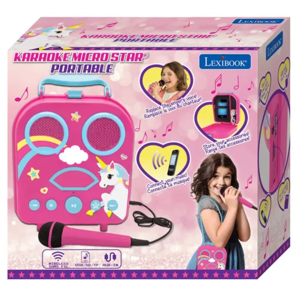 Lexibook Micros Et Karaoké<Karaoké Secret Portable Licorne
