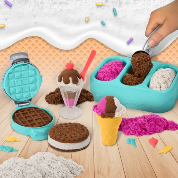 Spin Master Mosaïque, Sable Et Paillettes<Kinetic Sand - Coffret Delices Glaces - Sable Magique A Modeler