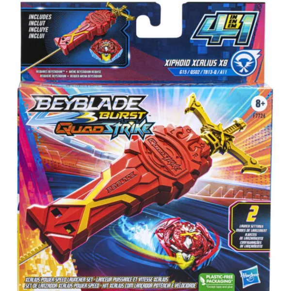 Hasbro Jeux De Récréation<Lanceur Puissance Et Vitesse Xcalius - Beyblade Burst Quadstrike