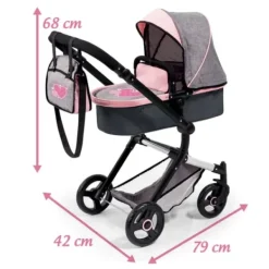 LOVE BEBE Accessoires Poupons<Landau Combine 2 En 1 -68 Cm