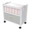 LOVE BEBE Accessoires Poupons<Lit De Poupon En Bois Avec Roues 50 Cm