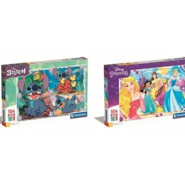 Clementoni Puzzles Enfants De 50 À 249 Pièces<Lot De 2 Puzzles 104 Pieces - La Reine Des Neiges Et Raya
