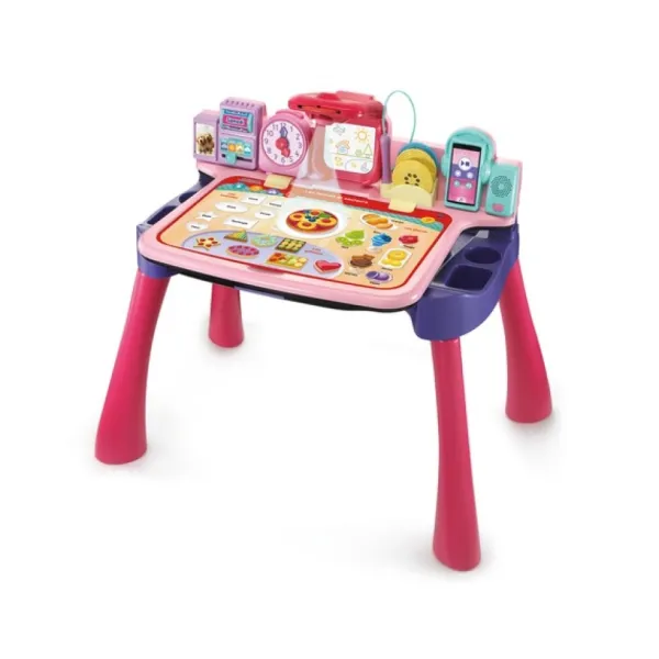 VTech Tableaux, Ardoises<Magi Bureau Interactif 5 En 1 Rose