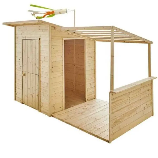 Soulet Cabanes Et Maisonnettes<Maison En Bois Avec Pergola Santa Barbara