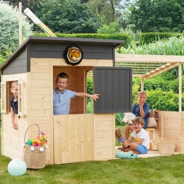 Soulet Cabanes Et Maisonnettes<Maison En Bois Avec Pergola Santa Barbara
