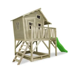 Exit Toys Aires De Jeux<Maison En Bois Crooky 550 Avec Toboggan Et Bac A Sable