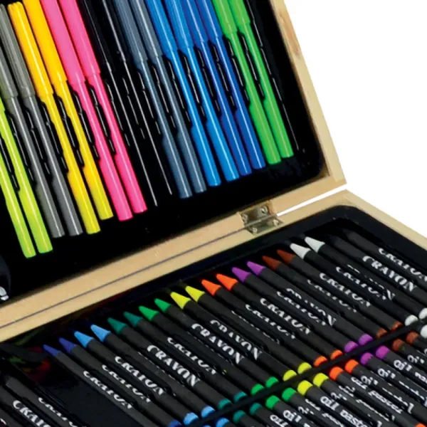 Creamania Dessin Et Peinture<Mallette A Dessin En Bois 180 Pieces