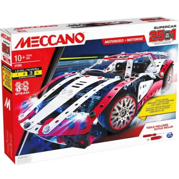 Meccano Meccano, Engrenages< - Supercar 25 Modeles Motorises