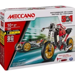 Meccano Meccano, Engrenages< - Voiture Et Moto 5 Modeles