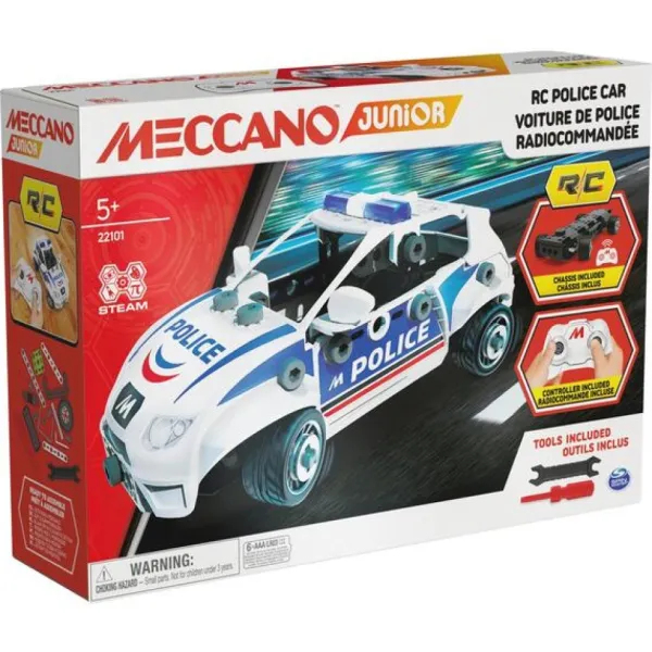 Meccano Meccano, Engrenages< Junior - Ma Voiture De Police Radiocommandee