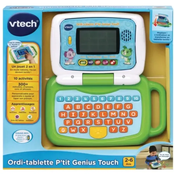 VTech Ordinateurs Et Jeux Interactifs<Ordinateur - Tablette P'Tit Genius Touch Vert